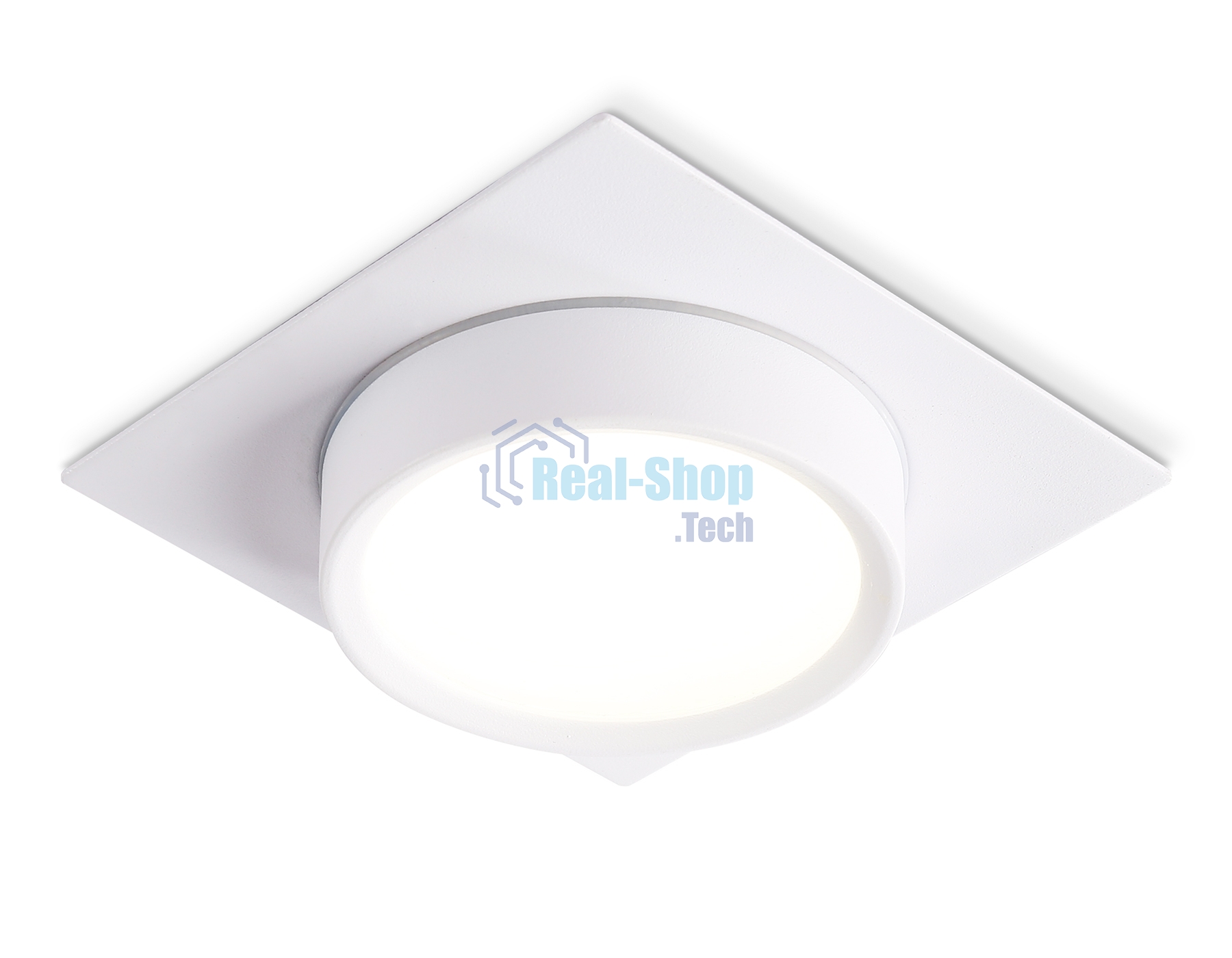 Светильник встраиваемый Ambrella light TN6737 WH белый IP44 GX53 110*110*57
