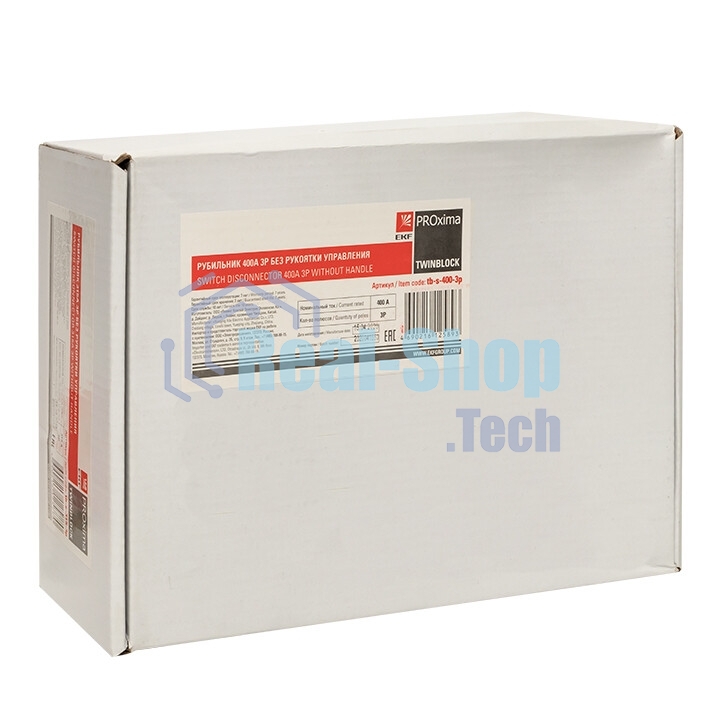 Рубильник 400A 3P без рукоятки управления TwinBlock EKF PROxima tb-s-400-3p EKF