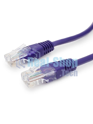 Патч-корд UTP Cablexpert cat.5e, 0.5м, литой, многожильный, фиолетовый
