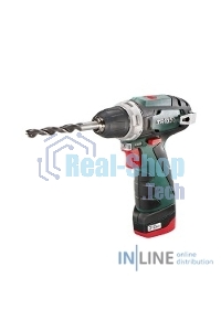 Дрель-шуруповерт аккумуляторная Metabo PowerMaxx BS 600080500, Аккумуляторный, 12В, 2 АКБ
