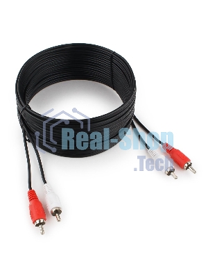 Кабель аудио Cablexpert CCA-2R2R-7.5M, 2xRCA - 2xRCA, 7,5м