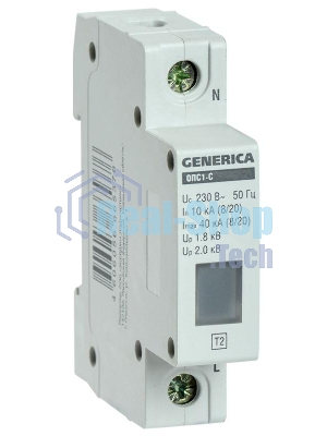 Ограничитель перенапряжения ОПС1-C 1Р 10/40кА 230В GENERICA IEK MOP20-1-C-G