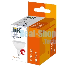 Лампа cветодиодная Iek LLE-MR16-7-230-30-GU5 ECO MR16 софит 7Вт 230В 3000К GU5.3