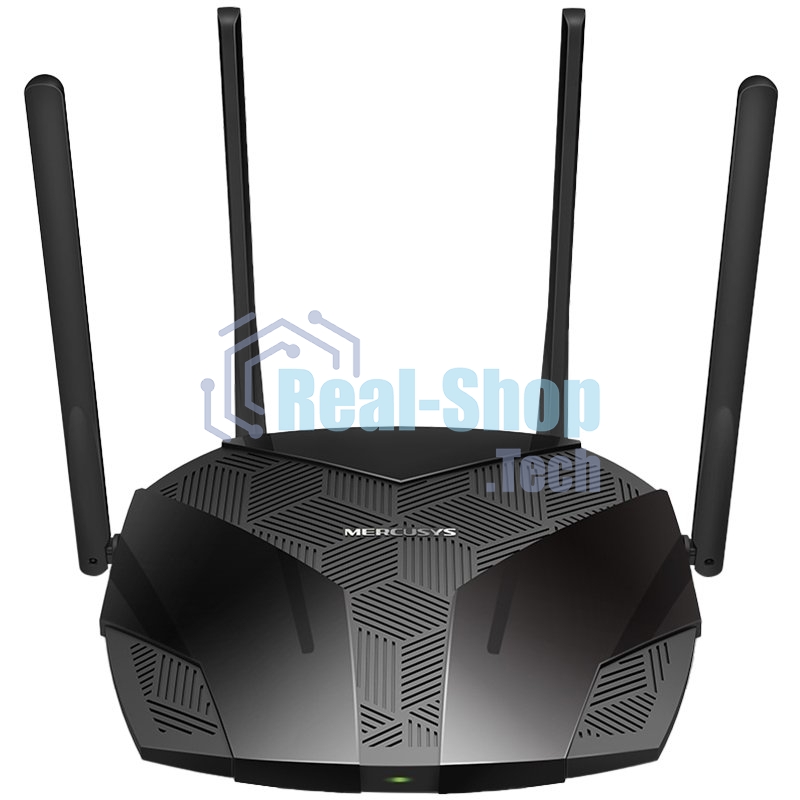 Роутер Mercusys MR70X AX1800 Dual-Band WiFi 6 Router, 574 Mbps at 2.4 GHz + 1201 Mbps at 5 GHz,4× Fixed External Antennas, 3× Gigabit LAN Ports, 1× Gigabit WAN Port, 1024-QAM, OFDMA, Router/Access Point Mode, MU-MIMO, WPA3, TWT, BSS Color