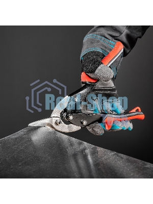 Ножницы по металлу Matrix, 250 мм, правые, обрезиненные рукоятки