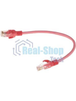 Патч-корд UTP Cablexpert cat.5e, 0.25м, литой, многожильный, розовый