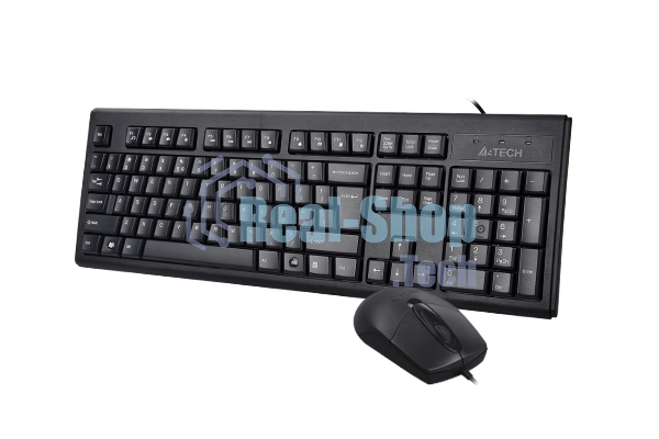Комплект клавиатура+мышь A4Tech KRS-8372 проводной, USB, 1200 DPI, чёрный