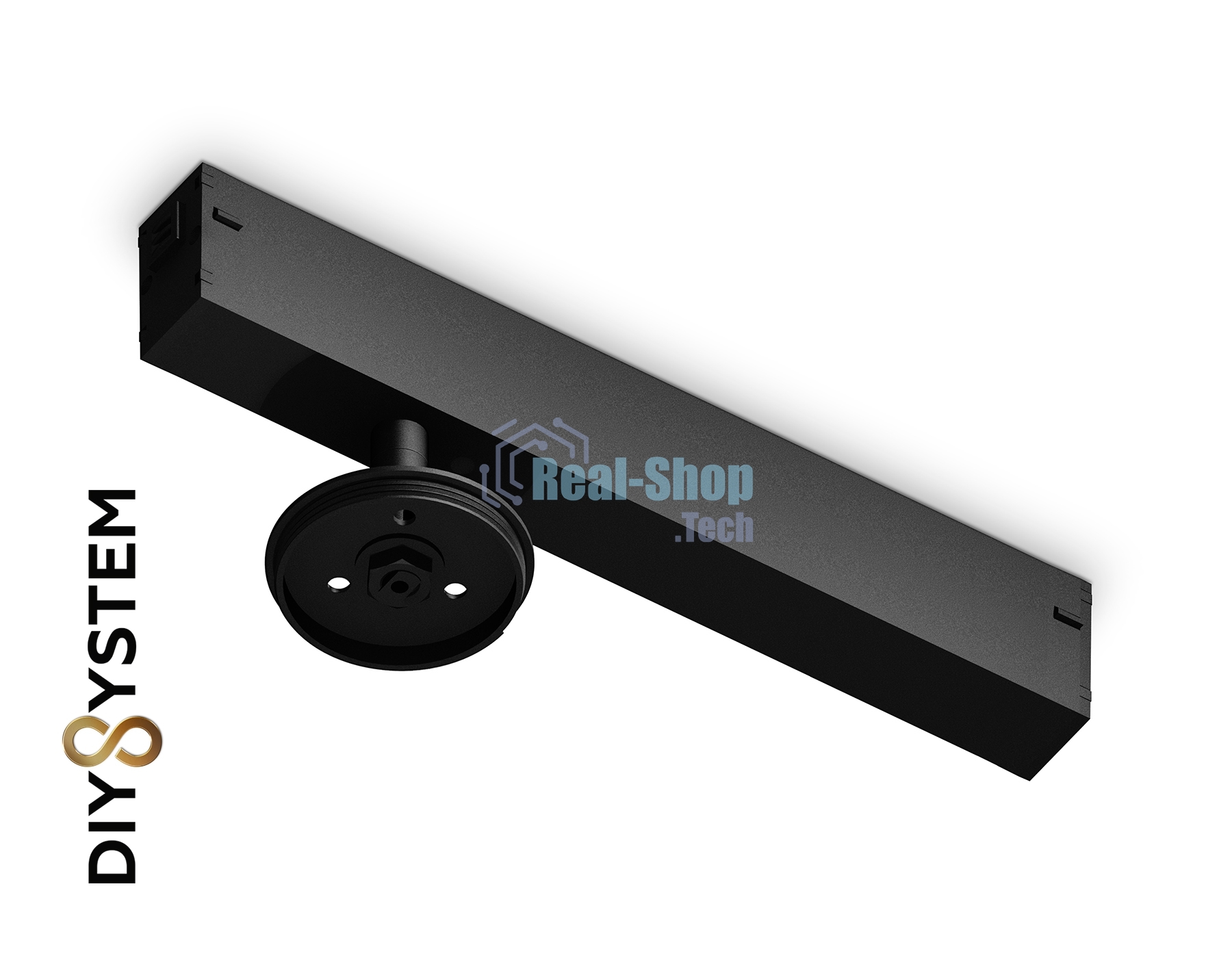 Крепеж трековый для корпуса DIY D60mm  232*60*80 BK черный