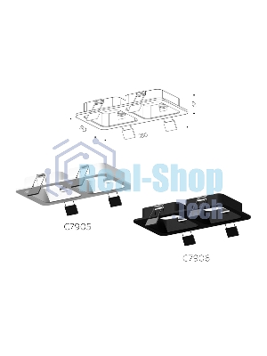 Корпус светильника C7905 SWH белый песок 180*90*H32mm MR16 GU5.3