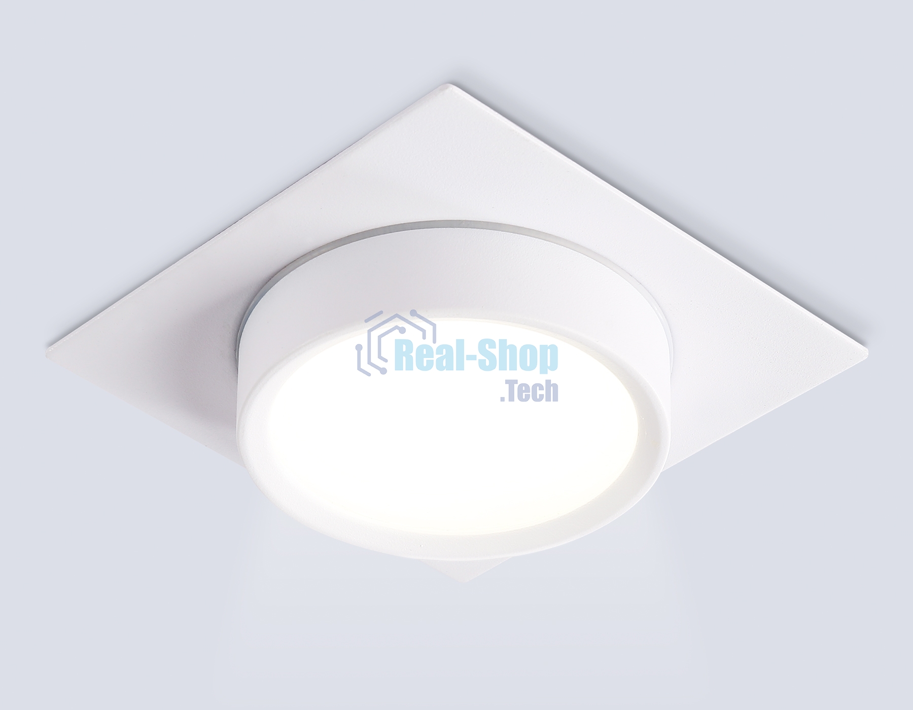 Светильник встраиваемый Ambrella light TN6737 WH белый IP44 GX53 110*110*57