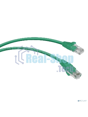 Шнур комм. Cabeus, кат. 6, неэкр., U/UTP, RJ45/RJ45, PVC, AWG24, 5м, зелёный