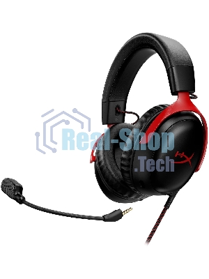 Гарнитура HyperX Cloud III чёрный-красный, проводная, 3.5 мм
