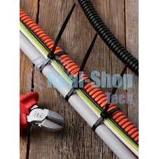 Хомут EKF plc-fl-ctsb-4.8x300 P6.6 стандартный (ч), 4.8x300 (100шт) FlexLock PROxima