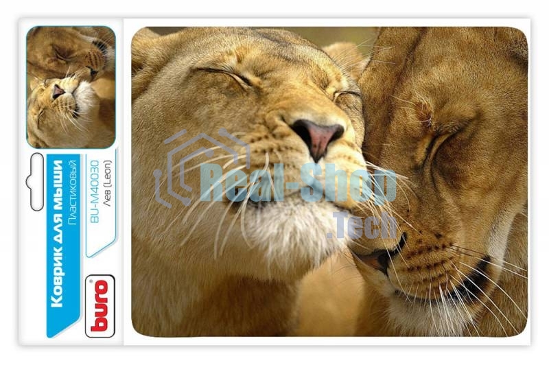 Коврик для мышки Buro пластиковый BU-M40030 Лев 230х180х2мм