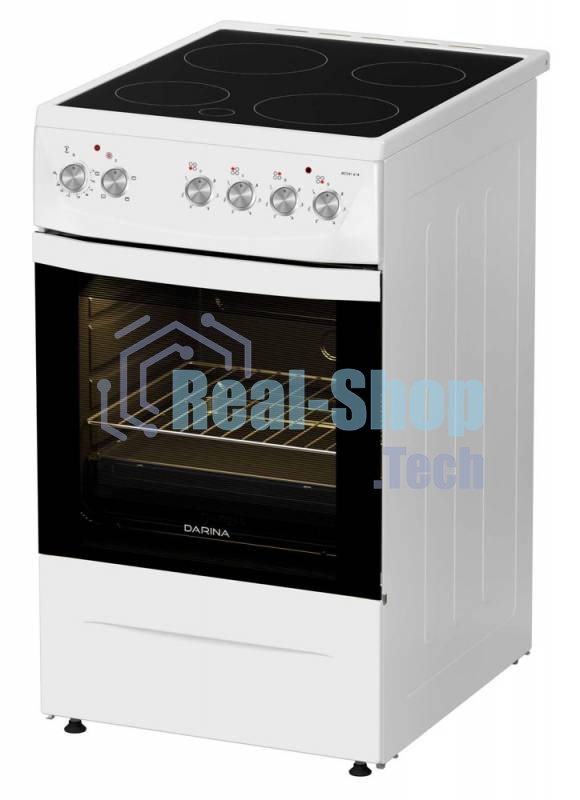 Плита электрическая Darina 1D5 EC 241 614 W белый/черный, конфорок 4 шт, духовка 50 л, 50 см x 85 см x 60 см