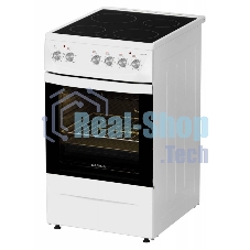 Плита электрическая Darina 1D5 EC 241 614 W белый/черный, конфорок 4 шт, духовка 50 л, 50 см x 85 см x 60 см