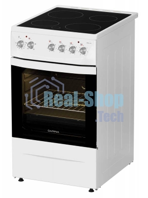 Плита электрическая Darina 1D5 EC 241 614 W белый/черный, конфорок 4 шт, духовка 50 л, 50 см x 85 см x 60 см