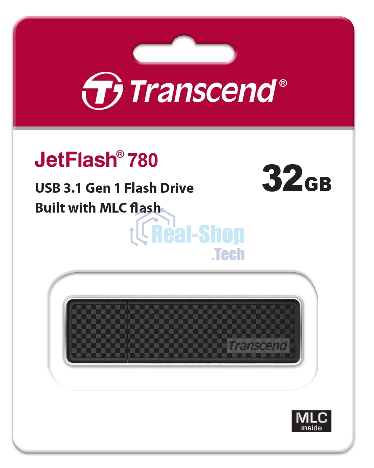 Флешка USB Transcend JetFlash 780 (TS32GJF780), 32Gb, USB 3.0, R/W 210/75, черный/серебристый