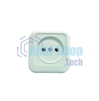 Розетка 1-м Makel ОП 16А IP20 без заземл. квадратная крем