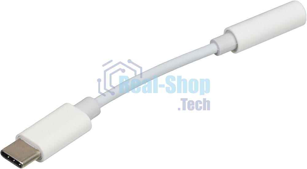 Адаптер для наушников USB Type-C (m)/Jack 3.5 (f) 0.05м. белый