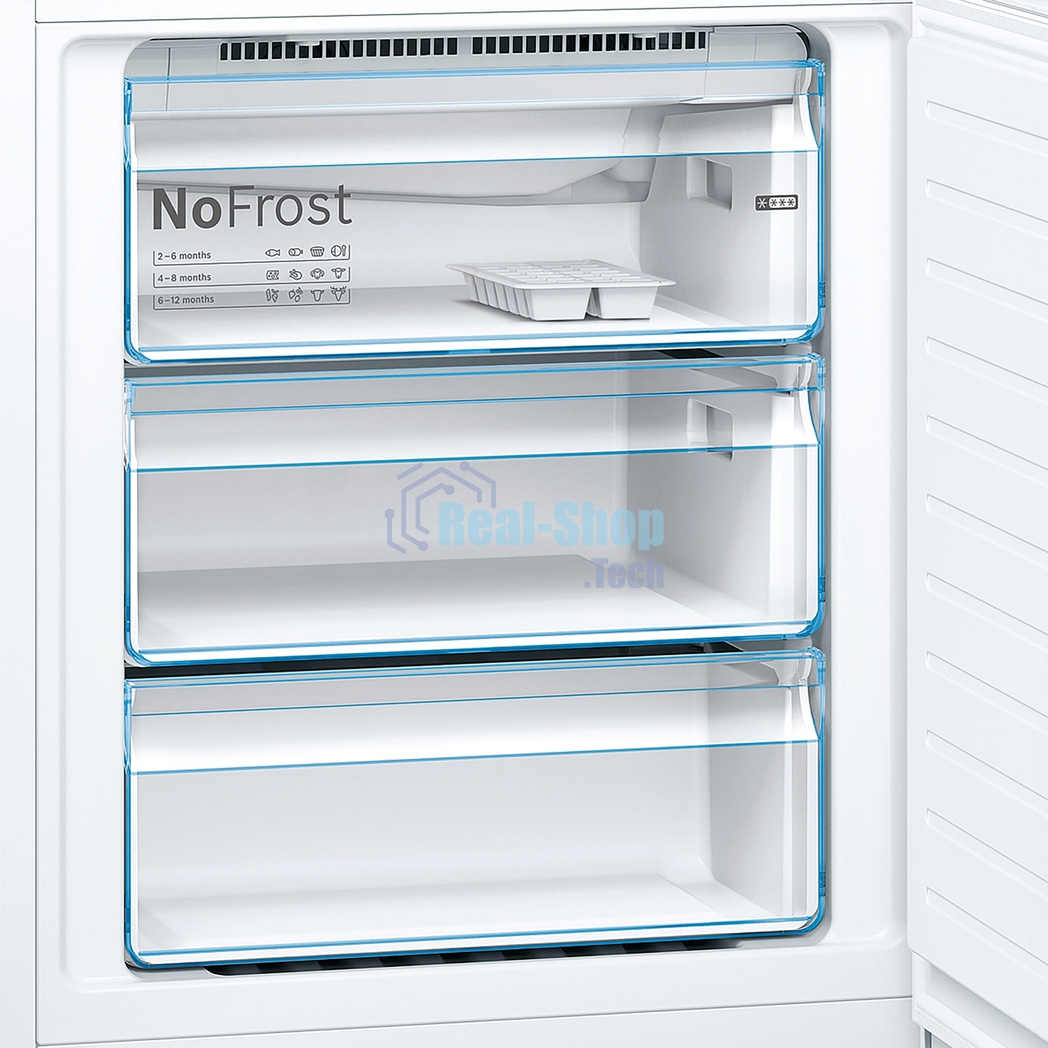 Холодильник Bosch KGN49XWEA белый двухкамерный 330/108л морозилка снизу, No Frost