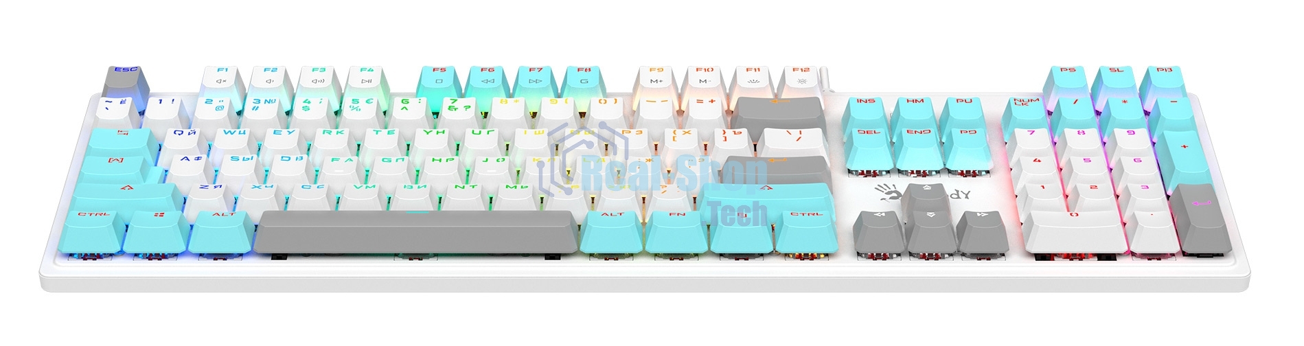 Клавиатура проводная A4Tech Bloody S510N USB белый