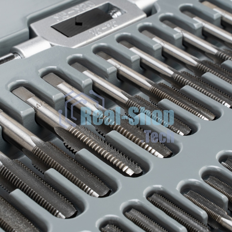 Набор метчиков и плашек Matrix М2-М18, 110 шт. метал. кейс