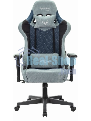 Кресло Бюрократ VIKING 7 KNIGHT BL FABRIC синий, ткань, 120 кг, механизм качания