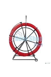 Протяжка кабельная Rexant (УЗК в тележке), стеклопруток d=11,0 мм, 100 м красная