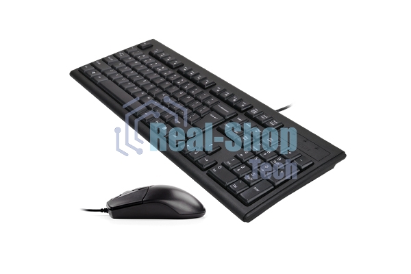 Комплект клавиатура+мышь A4Tech KRS-8372 проводной, USB, 1200 DPI, чёрный
