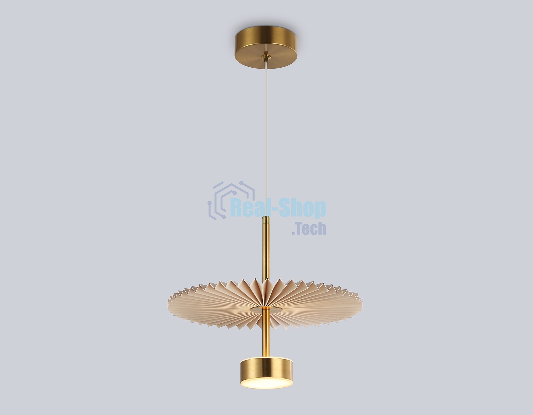 Светильник Ambrella light LH72603 BR/WH латунь/бежевый 6W 3000K D300*260-1770