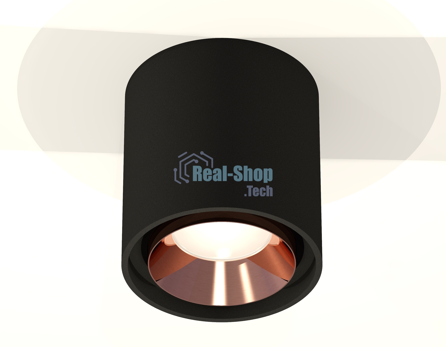 Светильник Ambrella Light XS7723005 SBK/PPG черный песок/золото розовое полированное MR16 GU5.3 (C7723, N7035)