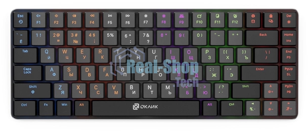Клавиатура Oklick K615X проводная, USB Type-A, чёрный