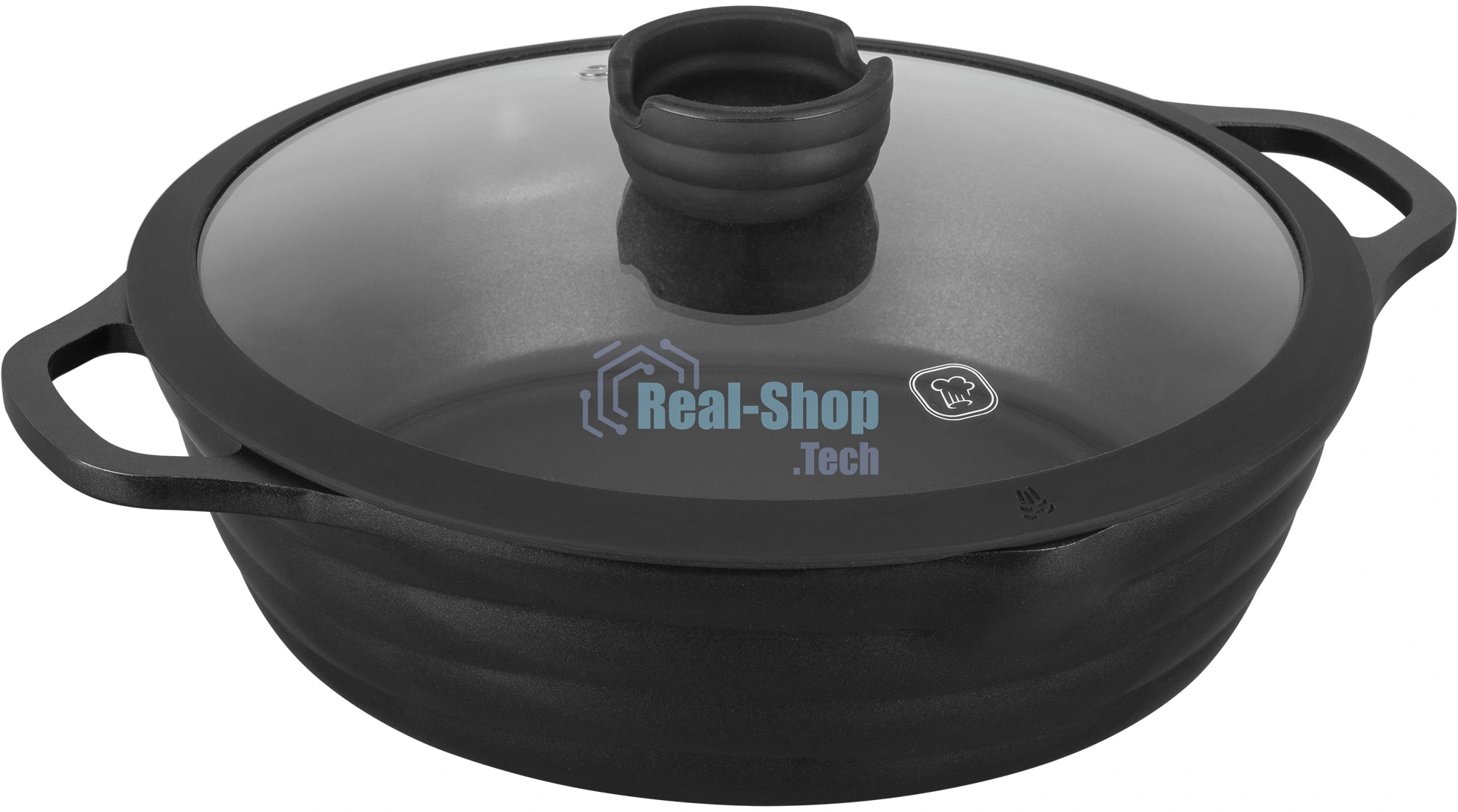 Сотейник Rondell Pacific RDA-1907 d=28 см (с крышкой) графитовый