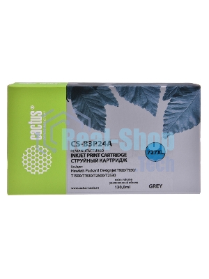 Картридж струйный Cactus CS-B3P24A №727 серый (130 мл) для HP DJ T920/T1500/T2530