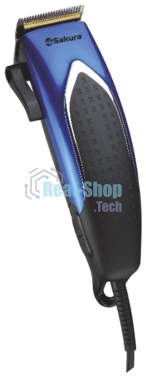 Машинка для стрижки Sakura SA-5110BL Premium титан 4гребня сетев