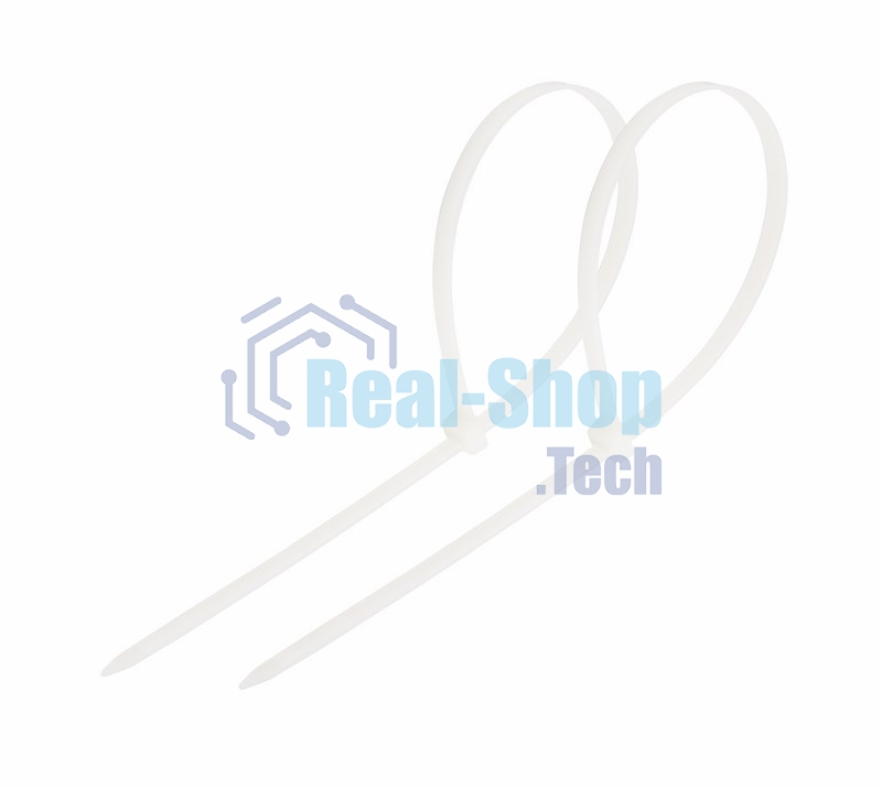 Хомут-стяжка кабельная нейлоновая Rexant 200 x7,6 мм, белая, упаковка 100 шт.