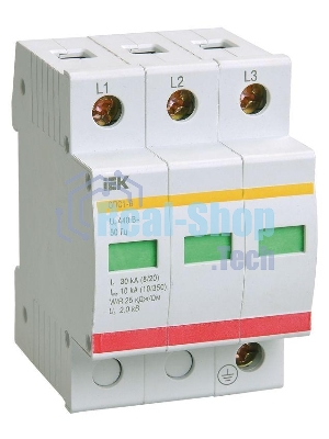 Ограничитель перенапряжения ОПС1-C 3P ИЭК MOP20-3-C