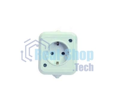 Розетка 1-м Makel ОП 16А IP44 п/герм. с заземл. белый