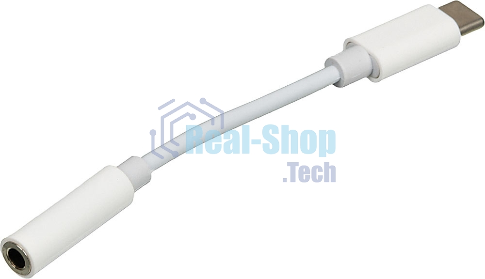 Адаптер для наушников USB Type-C (m)/Jack 3.5 (f) 0.05м. белый