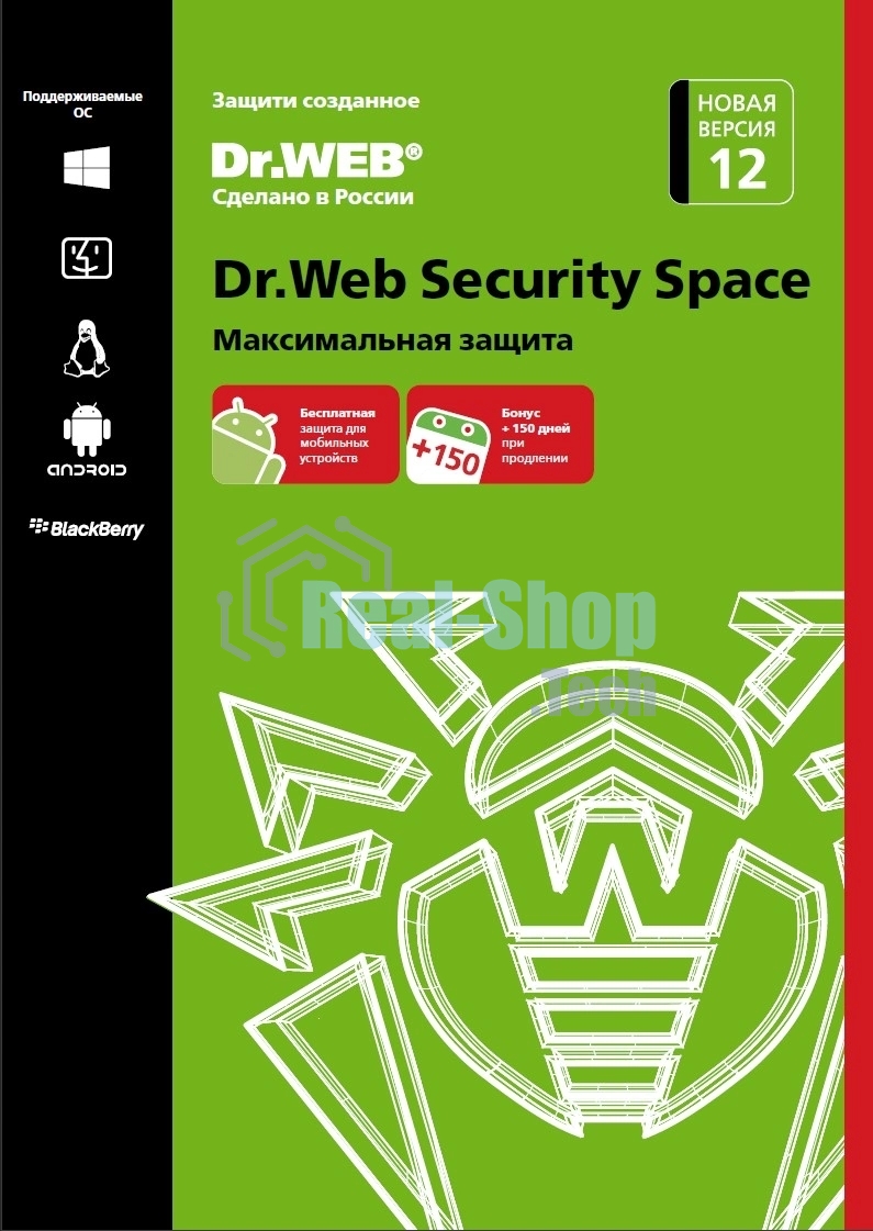 Программное обеспечение DR.WEB Security Space 1 ПК/1 год (BHW-B-12M-1-A3)