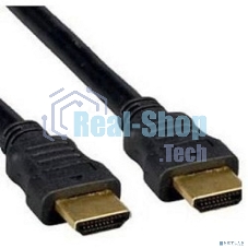Кабель Cablexpert HDMI CC-HDMI490-15, 19M/19M, v2.0, медь, позол.разъемы, экран, плоский кабель, 1м, черный, пакет