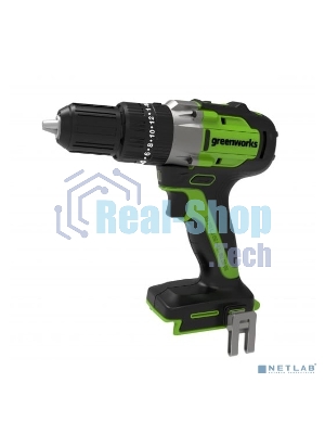 Дрель-шуруповерт GREENWORKS GD24DD60, 24 В, 0 Ач, 60 Нм, бесщеточный, ударный