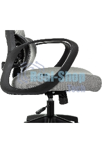 Кресло руководителя Бюрократ Sigma 2 серый, сетка/ткань, крестов. пластик