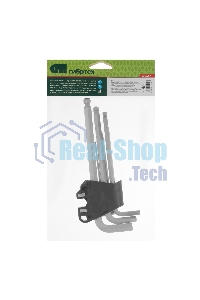 Набор ключей имбусовых Сибртех HEX, 1,5-10 мм, CrV, 9 шт., удлиненные, с шаром