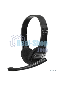 Гарнитура проводная с микрофоном Oklick HS-M150 черный 2.2м накладные оголовье (NO-003N)