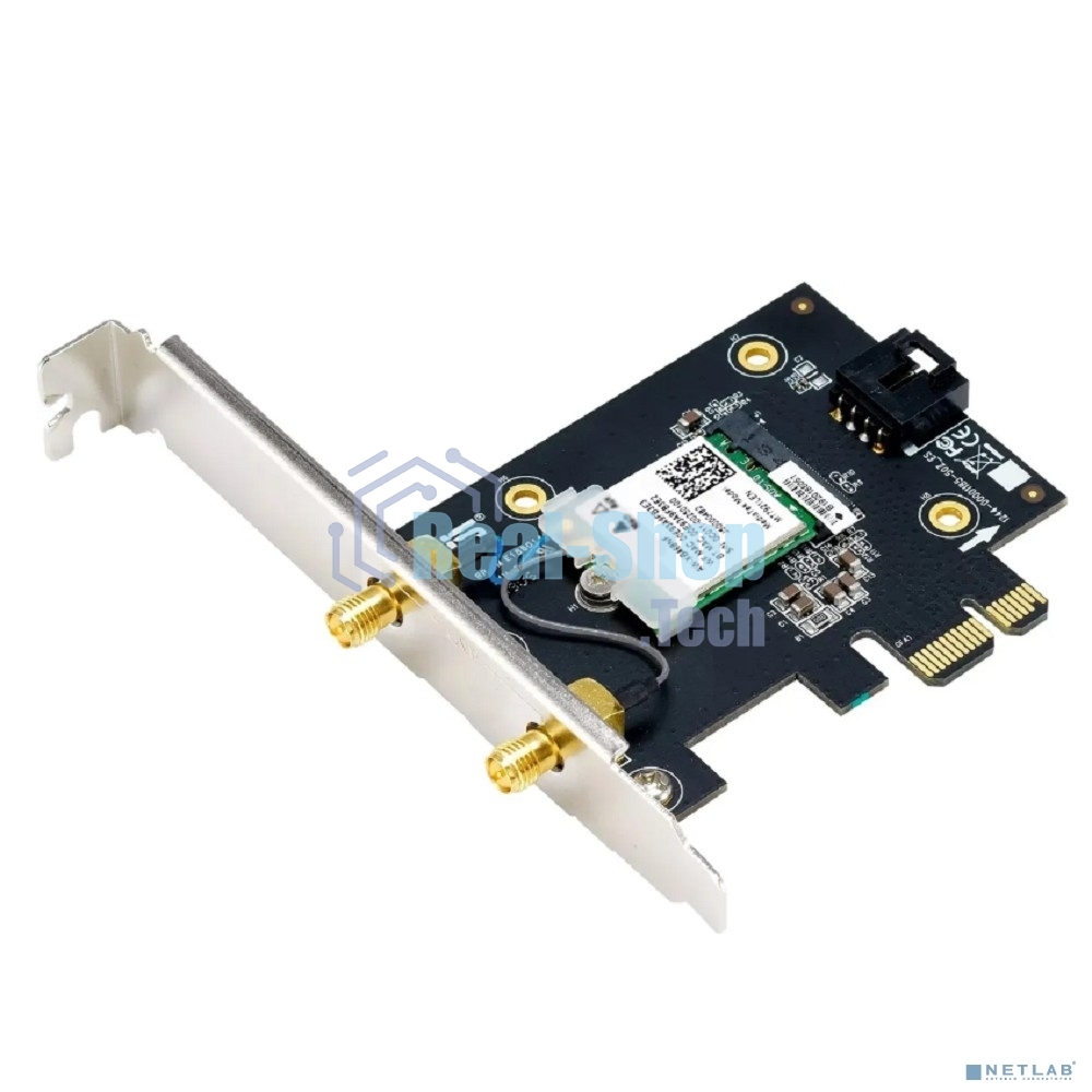 Сетевой адаптер Wi-Fi + Bluetooth Asus PCE-BE6500 BE6500 PCI Express 2ант.