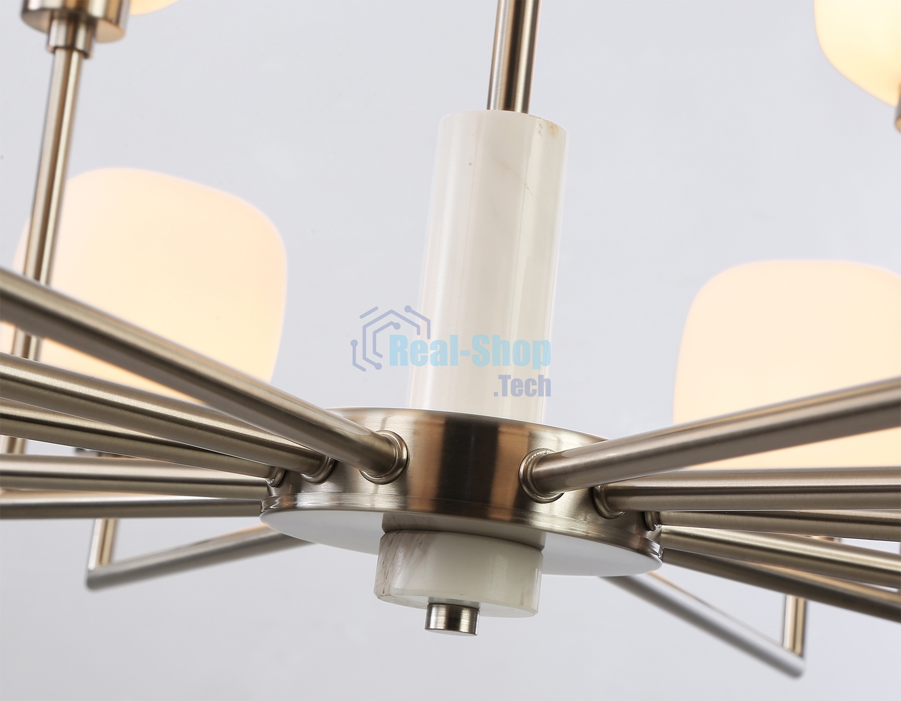 Люстра Ambrella light LH53005/12 SN/FR сатин никель/белый матовый G9*12 max 40W D910*680