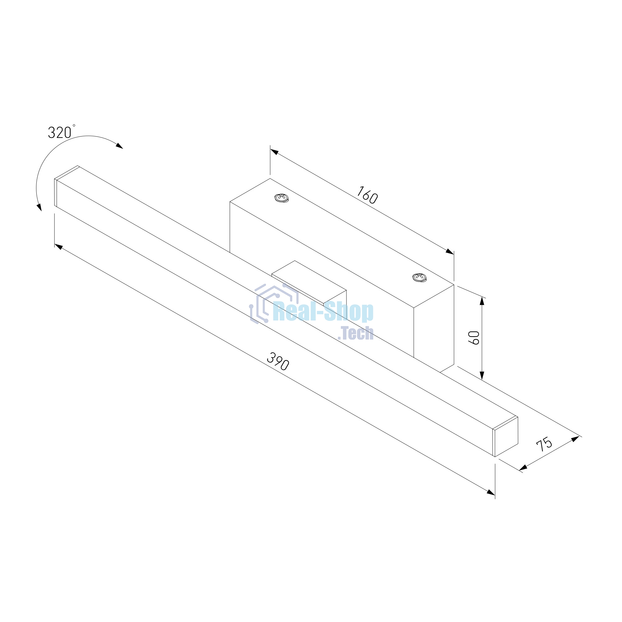 40121/LED/Светильник настенный светодиодный Rino белый