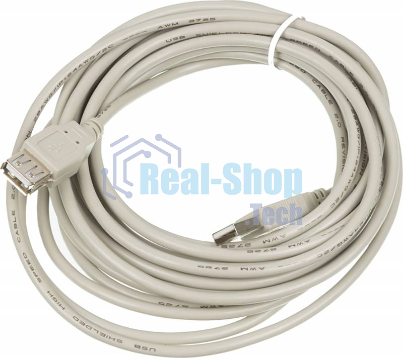Кабель-удлинитель USB2.0 USB A (m)/USB A (f) 5м